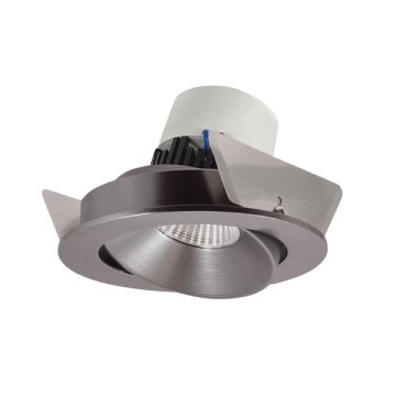 Nora Lighting 4" Pearl LED Retrofit Downlight - Round Adjustable Cone - 950 Lumens - Dim to Warm - Natural Metal