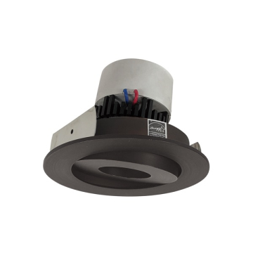 Nora Lighting 4" Pearl LED Retrofit Downlight - Round Gimbal - 800 Lumens - Dim to Warm - Bronze