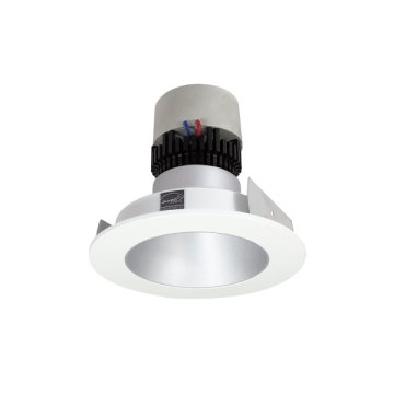 Nora Lighting 4" Pearl LED Retrofit Downlight - Round Deep Regressed - 900 Lumens - Dim to Warm - Haze / Matte Powder White