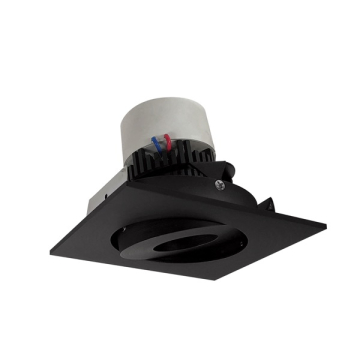 Nora Lighting 4" Pearl LED Retrofit Downlight - Square Gimbal - 800 Lumens - Dim to Warm - Black