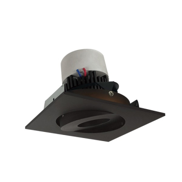 Nora Lighting 4" Pearl LED Retrofit Downlight - Square Gimbal - 800 Lumens - Dim to Warm - Bronze