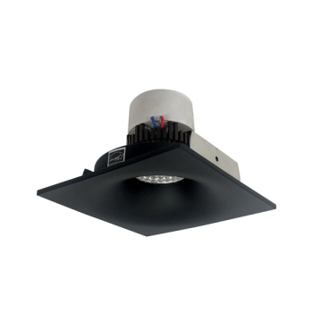 Nora Lighting 4" Pearl LED Retrofit Downlight - Square Bullnose - 950 Lumens - Dim to Warm - Black