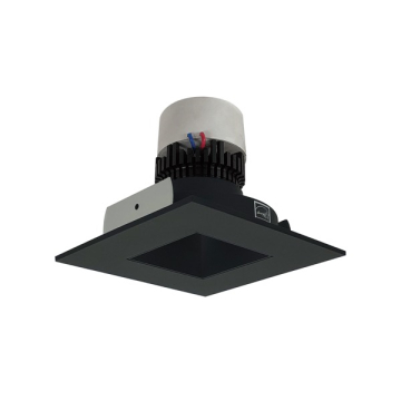 Nora Lighting 4" Pearl LED Retrofit Downlight - Square Deep Regressed - 850 Lumens - Dim to Warm - Black