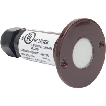 NSL LED Minidisc Light - Amber LED - Bronze Finish - 12V