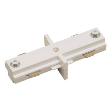 Nora Lighting Two-Circuit Track System Straight Connector - White