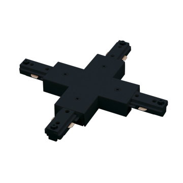 Nora Lighting Two-Circuit Track System X-Connector - Black