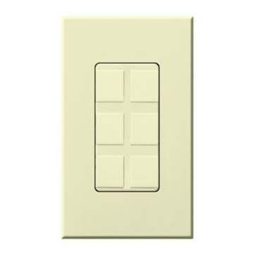 Lutron Nova T Architectural Multi-Port Receptacle - Field Customizable - Almond