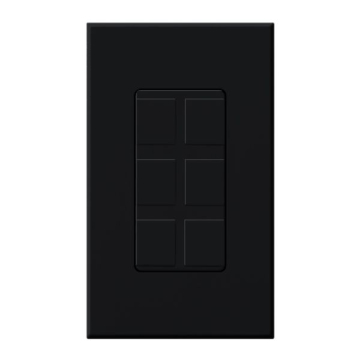 Lutron Nova T Architectural Multi-Port Receptacle - Field Customizable - Black