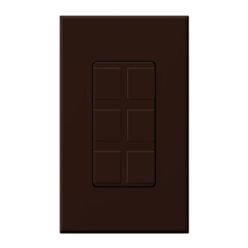 Lutron Nova T Architectural Multi-Port Receptacle - Field Customizable - Brown