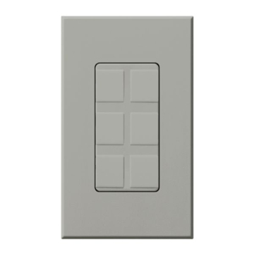 Lutron Nova T Architectural Multi-Port Receptacle - Field Customizable - Gray