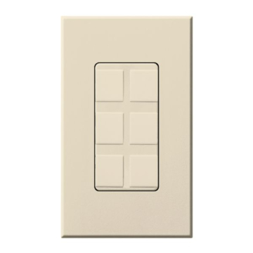 Lutron Nova T Architectural Multi-Port Receptacle - Field Customizable - Light Almond