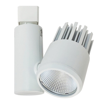 Nora Lighting Aiden LED Track Head - 15W - 3000K - 1,150 Lumens - 19º to 40º - Halo Adapter - 120V- White - 120V