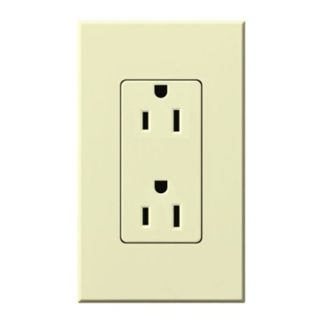 Lutron Nova T Architectural 15A Receptacle - Almond