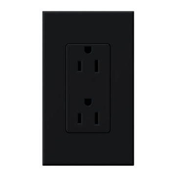 Lutron Nova T Architectural 15A Receptacle - Black