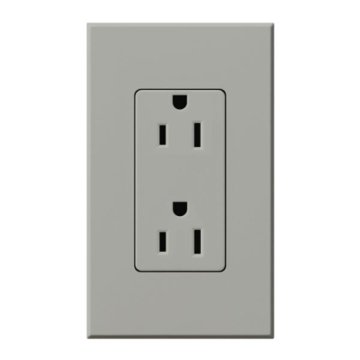 Lutron Nova T Architectural 15A Receptacle - Gray