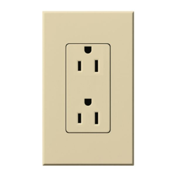 Lutron Nova T Architectural 15A Receptacle - Ivory