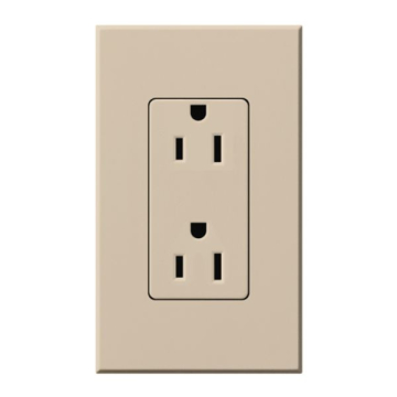 Lutron Nova T Architectural 15A Receptacle - Taupe