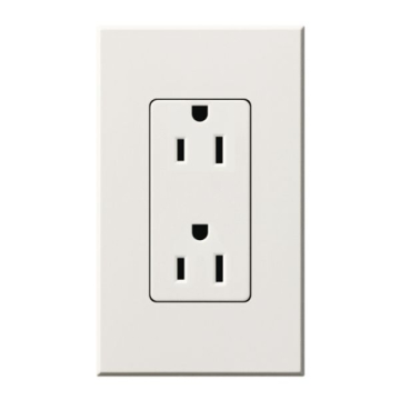 Lutron Nova T Architectural 15A Receptacle - White