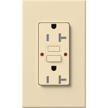 Lutron Nova T Architectural 20A GFCI Receptacle - Tamper Resistant - Beige