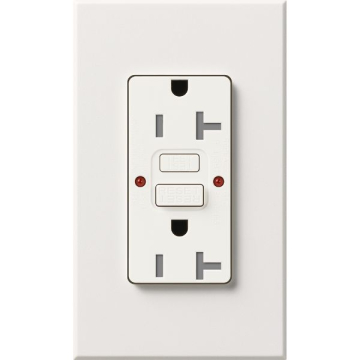 Lutron Nova T Architectural 20A GFCI Receptacle - Tamper Resistant - White