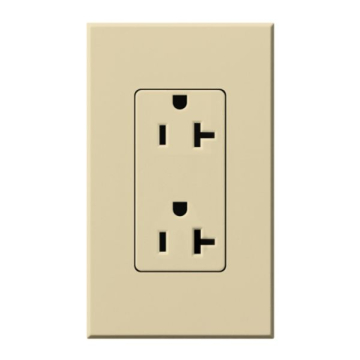 Lutron Nova T Architectural 20A Receptacle - Ivory