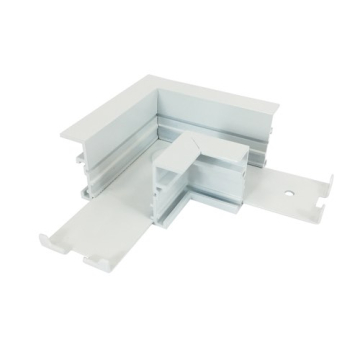 Nora Lighting Recessed Track Housing L-Connector - White