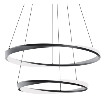 AFX Oberon 40" Double LED Pendant - 2,200 Lumens - 60W - CCT Selectable - 120-277V - Black