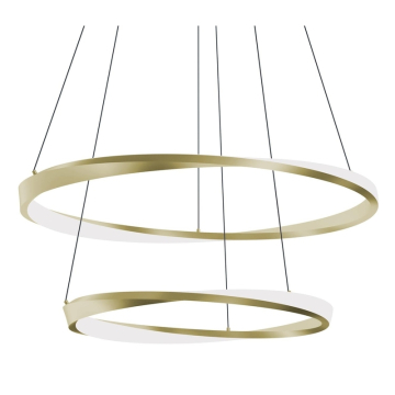 AFX Oberon 40" Double LED Pendant - 2,200 Lumens - 60W - CCT Selectable - 120-277V - Light Antique Brass