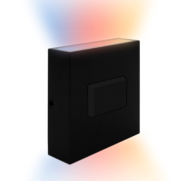 Lotus 18W LED Wall Sconce - Up + Down Light - RGB + CCT Tunable - 1,260 Lumens - 120-277V - Black