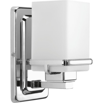 Progress Lighting Metric 1-Light Bath Vanity Sconce - 120V - Polished Chrome