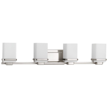 Progress Lighting Metric 4-Light Bath Vanity Light - 120V - Brushed Nickel