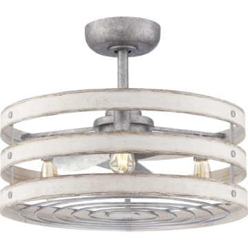 Progress Lighting Gulliver 23" 3-Blade Ceiling Fandelier - 120V - Galvanized Finish