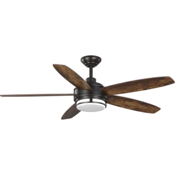 Progress Lighting Albin 54" 5-Blade Indoor/Outdoor LED Ceiling Fan - 3000K - 120V - Architectural Bronze