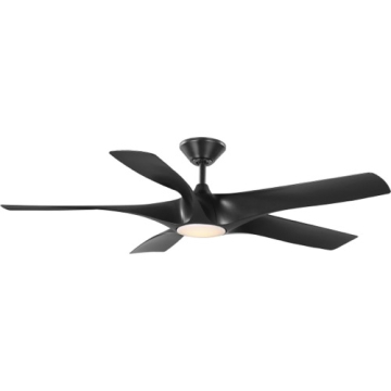 Progress Lighting Vernal 60" 5-Blade Indoor/Outdoor Smart LED Ceiling Fan - 3000K - 120V - Black