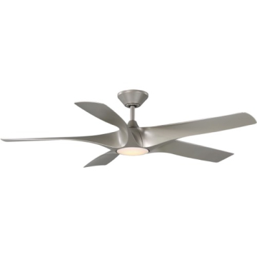 Progress Lighting Vernal 60" 5-Blade Indoor/Outdoor Smart LED Ceiling Fan - 3000K - 120V - Painted Nickel