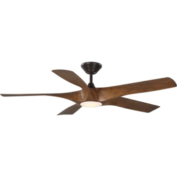 Progress Lighting Vernal 60" 5-Blade Indoor/Outdoor Smart LED Ceiling Fan - 3000K - 120V - Koa Woodgrain