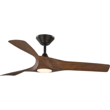 Progress Lighting Ryne 52" 3-Blade Indoor/Outdoor LED Ceiling Fan - 3000K - 120V - Koa Woodgrain