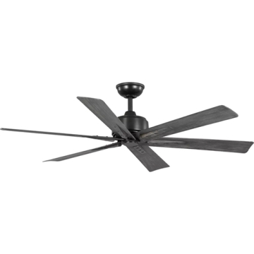 Progress Lighting Brazas 56" 6-Blade Ceiling Fan - 120V - Matte Black