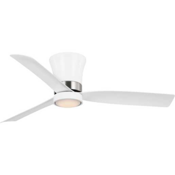 Progress Lighting Brant 52" 3-Blade Modern Ceiling Fan - 20W - 3000K - 1,952 Lumens - 120V - Satin White