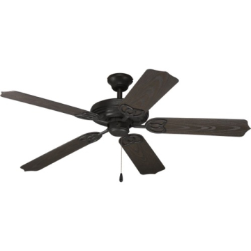 Progress Lighting AirPro Outdoor 52" 5-Blade Indoor/Outdoor Ceiling Fan - 120V - Forged Black