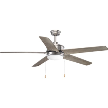 Progress Lighting Whirl 60" 5-Blade LED Ceiling Fan - 3000K - 120V - Antique Nickel