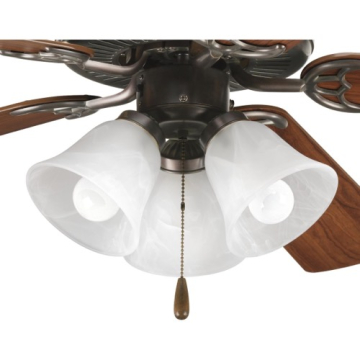 Progress Lighting AirPro 3-Light Ceiling Fan Light Kit - Antique Bronze