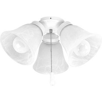 Progress Lighting AirPro 3-Light Ceiling Fan Light Kit - White
