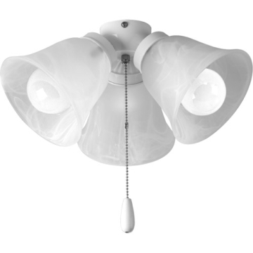 Progress Lighting AirPro 3-Light Ceiling Fan Light Kit - White
