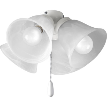 Progress Lighting AirPro 4-Light Ceiling Fan Light Kit - White