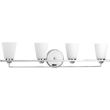 Progress Lighting Flight 4-Light Bath Vanity Light - 120V - Polished Chrome