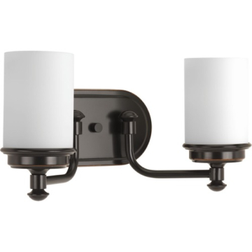 Progress Lighting Glide 2-Light Bath Vanity Light - 120V - Rubbed Bronze