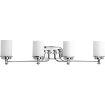 Progress Lighting Glide 4-Light Bath Vanity Light - 120V - Polished Chrome