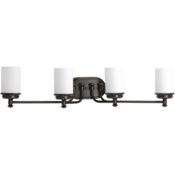 Progress Lighting Glide 4-Light Bath Vanity Light - 120V - Rubbed Bronze
