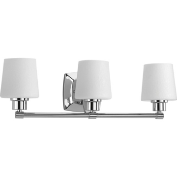 Progress Lighting Glance 3-Light Bath Vanity Light - 120V - Polished Chrome